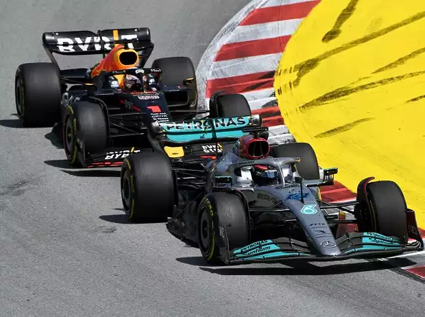 Titel-Bild zur News: George Russell, Max Verstappen