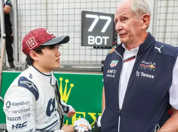 Yuki Tsunoda, Helmut Marko Titel-Bild zur News: Yuki Tsunoda, Helmut Marko