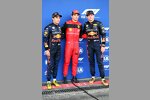 Sergio Perez (Red Bull), Charles Leclerc (Ferrari) und Max Verstappen (Red Bull) 