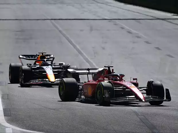 Charles Leclerc, Max Verstappen Titel-Bild zur News: Charles Leclerc, Max Verstappen