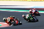 Alvaro Bautista, Jonathan Rea und Xavi Vierge 