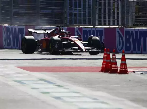 Charles Leclerc (Ferrari): Powerunitschaden beim Grand Prix von Aserbaidschan in Baku 2022 Titel-Bild zur News: Charles Leclerc (Ferrari): Powerunitschaden beim Grand Prix von Aserbaidschan in Baku 2022