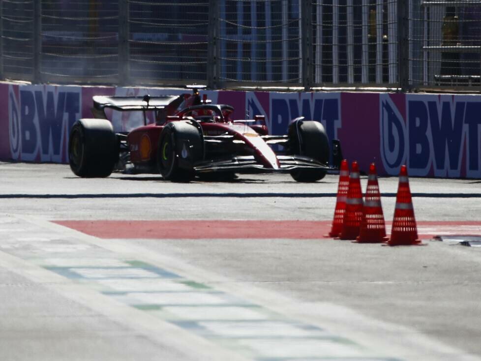 Charles Leclerc (Ferrari): Powerunitschaden beim Grand Prix von Aserbaidschan in Baku 2022