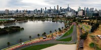 Die Formel-1-Strecke von Melbourne im Albert Park