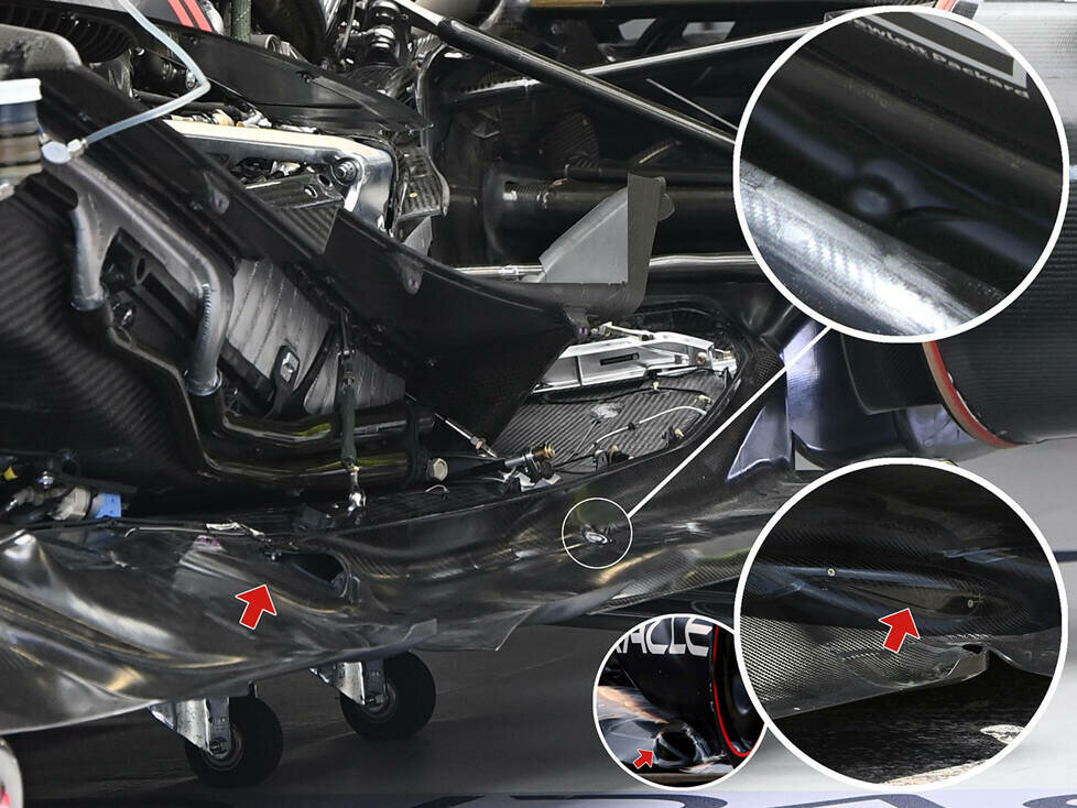 Unterboden-Detail beim Red Bull RB18