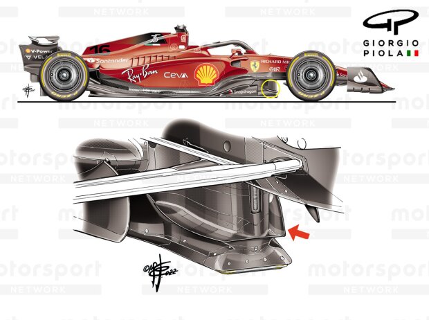 Unterboden-Vorderkante bei Ferrari