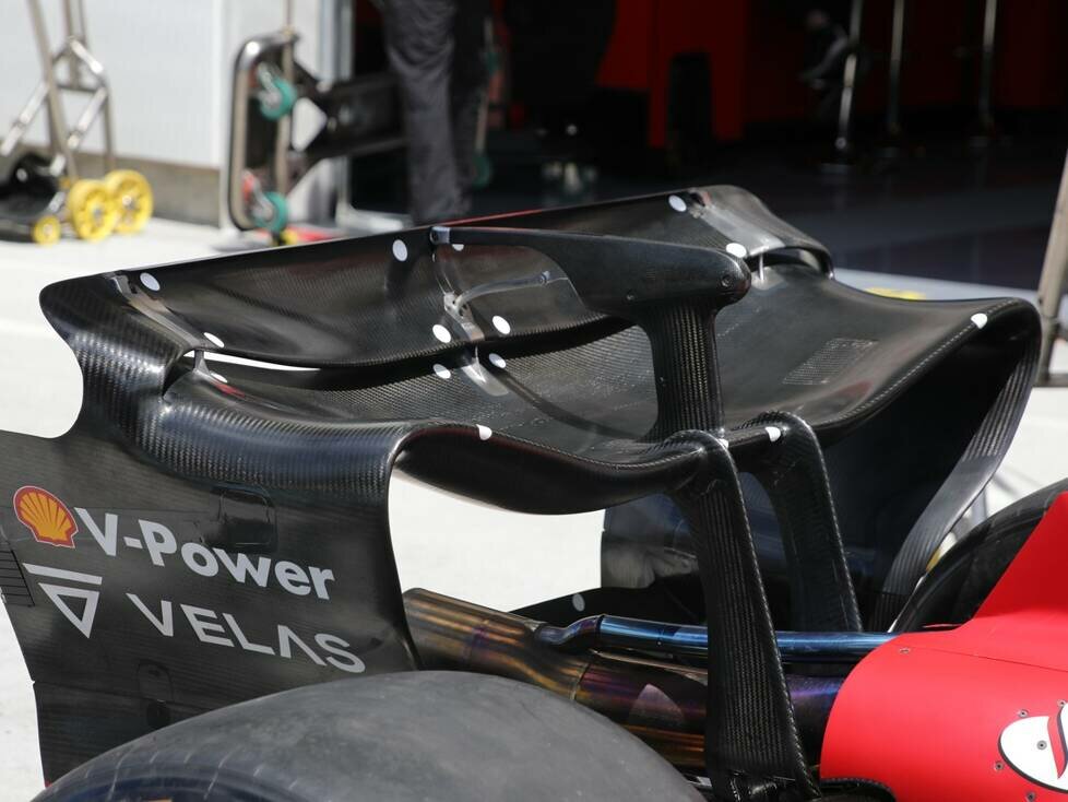 Heckflügel am Ferrari F1-75 beim Kanada-Grand-Prix 2022 in Montreal