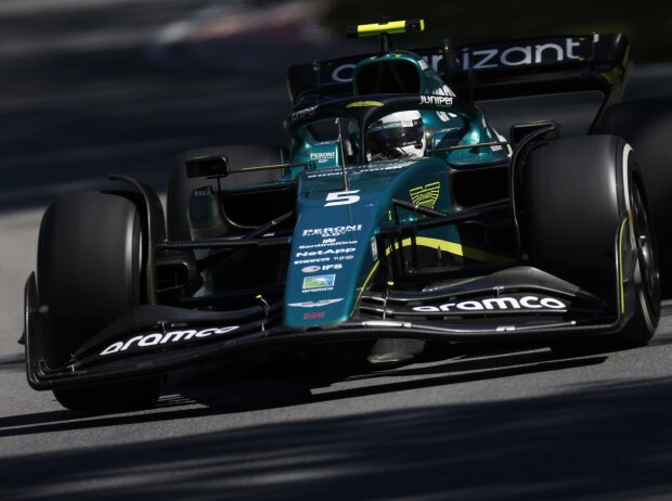 Sebastian Vettel im Aston Martin AMR22 beim Kanada-Grand-Prix 2022 in Montreal Sebastian Vettel im Aston Martin AMR22 beim Kanada-Grand-Prix 2022 in Montreal