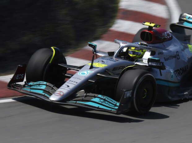 Titel-Bild zur News: Lewis Hamilton im Mercedes W13 beim Kanada-Grand-Prix 2022 in Montreal
