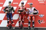 Jorge Martin (Pramac), Francesco Bagnaia (Ducati) und Fabio Quartararo (Yamaha) 