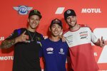 Fabio Quartararo (Yamaha), Jake Dixon (Aspar) und Ayumu Sasaki (Max Racing) 