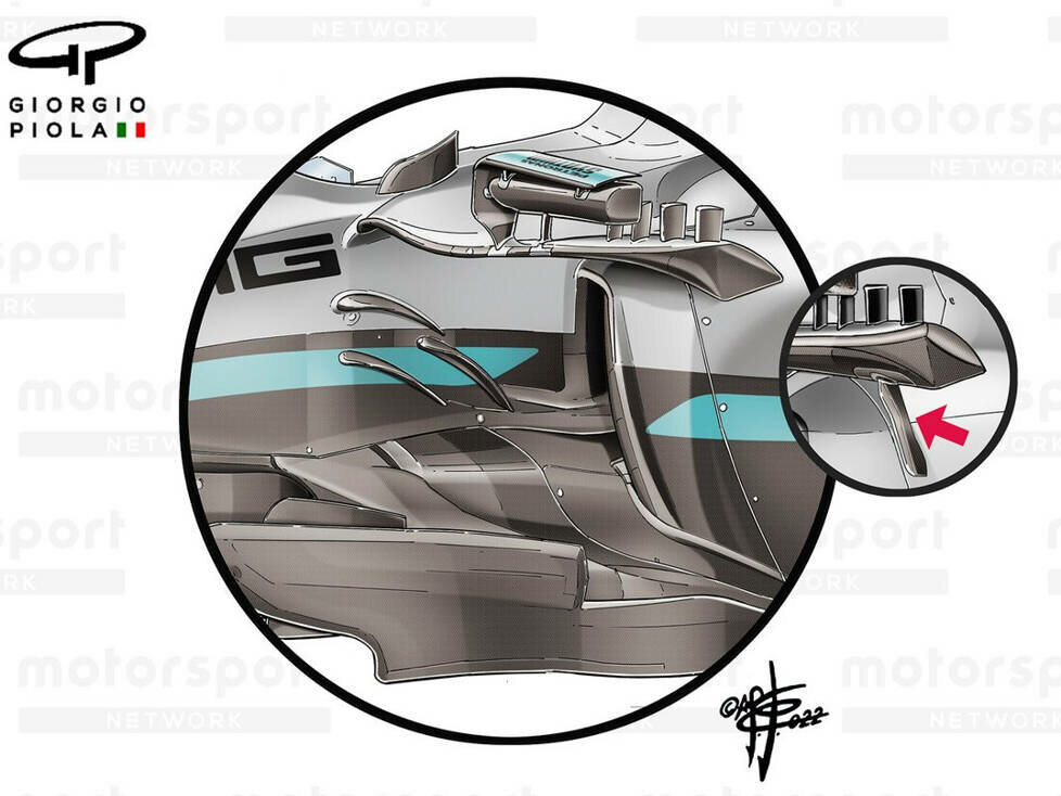 Spiegelstrebe bei Mercedes