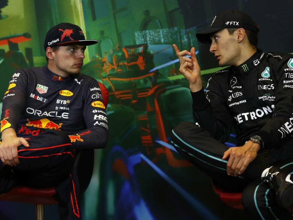 Max Verstappen, George Russell