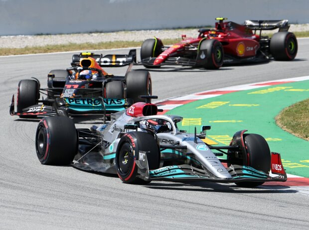 George Russell, Sergio Perez, Carlos Sainz George Russell, Sergio Perez, Carlos Sainz