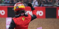 Carlos Sainz (Ferrari) jubelt über seine erste Formel-1-Poleposition in Silverstone 2022