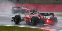 Charles Leclerc und Carlos Sainz (Ferrari F1-75) im Qualifying zum Formel-1-Rennen in Silverstone 2022