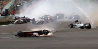 Guanyu Zhous Startunfall bei der Formel 1 2022 in Silverstone