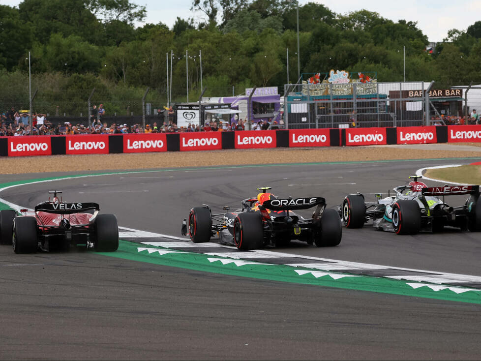 Charles Leclerc, Sergio Perez, Lewis Hamilton