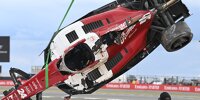 Der verunfallte Alfa Romeo C42 von Guanyu Zhou beim Formel-1-Rennen in Silverstone