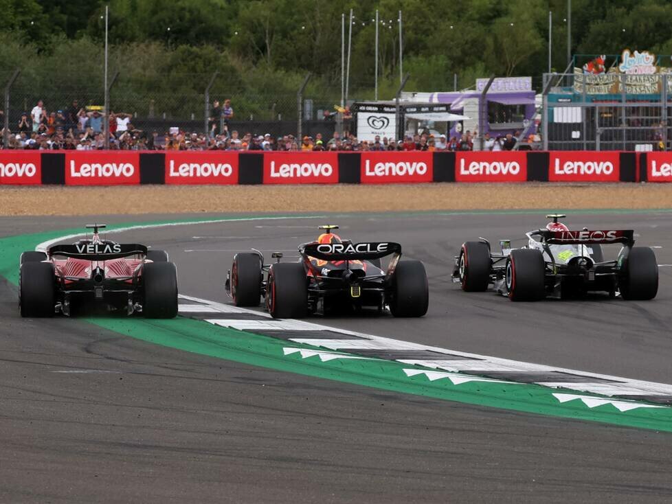 Charles Leclerc, Sergio Perez, Lewis Hamilton
