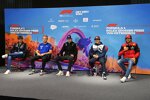 Max Verstappen (Red Bull), Kevin Magnussen (Haas), Esteban Ocon (Alpine), Yuki Tsunoda (AlphaTauri) und Carlos Sainz (Ferrari) 