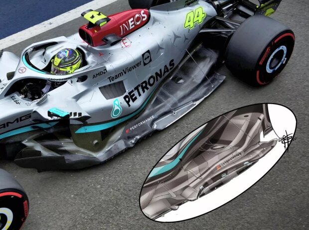 Changes to the Mercedes underbody
