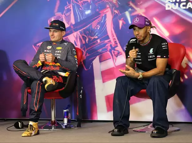 Max Verstappen, Lewis Hamilton Titel-Bild zur News: Max Verstappen, Lewis Hamilton