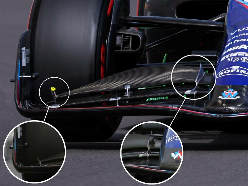 Das Frontflügel-Update am Williams FW44 für Silverstone 2022