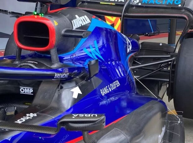 Die Halo-Winglets am Williams FW44 für Silverstone 2022 Die Halo-Winglets am Williams FW44 für Silverstone 2022