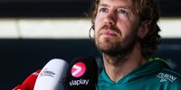 Sebastian Vettel beim Österreich-Grand-Prix der Formel 1 2022 vor Mikrofonen