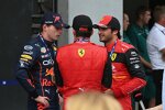 Max Verstappen (Red Bull), Charles Leclerc (Ferrari) und Carlos Sainz (Ferrari) 