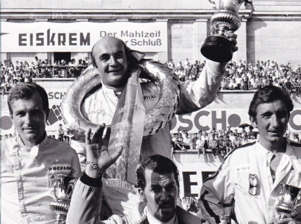 Dieter Quester, David Piper, Jo Siffert Dieter Quester, David Piper, Jo Siffert