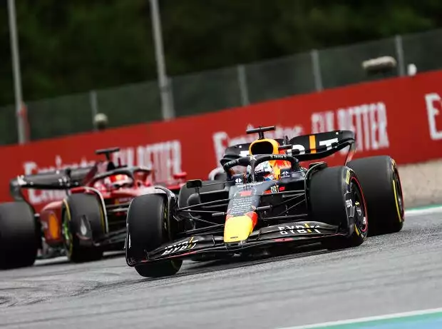 Max Verstappen, Charles Leclerc Titel-Bild zur News: Max Verstappen, Charles Leclerc