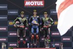 Jonathan Rea, Toprak Razgatlioglu und Alex Lowes 