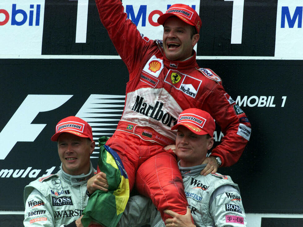 Rubens Barrichello, Mika Häkkinen, David Coulthard
