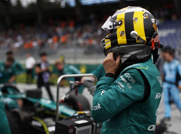 Sebastian Vettel (Aston Martin) vor dem Formel-1-Rennen in Spielberg 2022