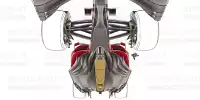 Blick von unten auf ein Formel-1-Auto der Generation 2022 mit Unterboden, Venturi-Kanälen und Bodenplatte