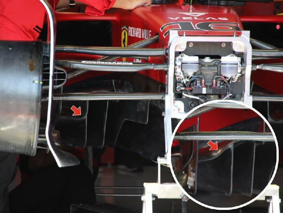 Unterboden des Ferrari F1-75 beim Frankreich-Grand-Prix 2022 in Le Castellet