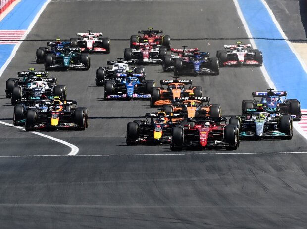 Start zum Frankreich-Grand-Prix der Formel 1 2022 in Le Castellet