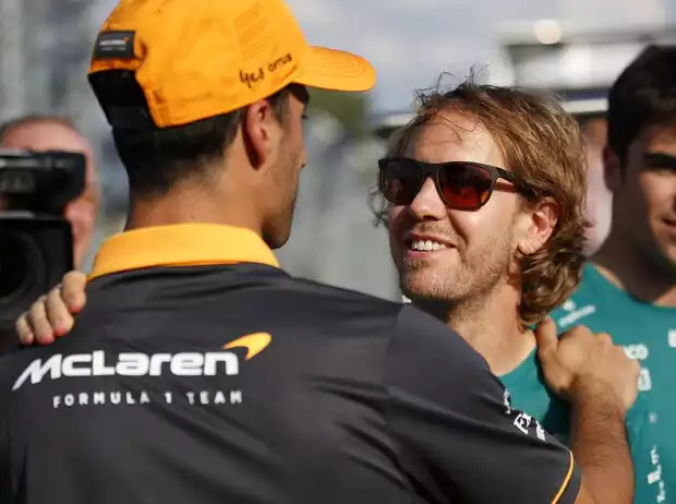 Titel-Bild zur News: Daniel Ricciardo, Sebastian Vettel