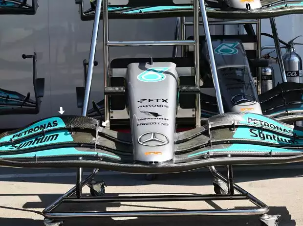Der Mercedes-Frontflügel beim Grand Prix von Ungarn 2022 Titel-Bild zur News: Der Mercedes-Frontflügel beim Grand Prix von Ungarn 2022