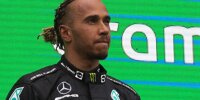Lewis Hamilton auf dem Siegertreppchen beim Formel-1-Rennen in Ungarn 2022