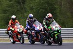 Jonathan Rea, Toprak Razgatlioglu und Alvaro Bautista 