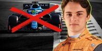 Oscar Piastri im McLaren-Overall (Fotomontage)