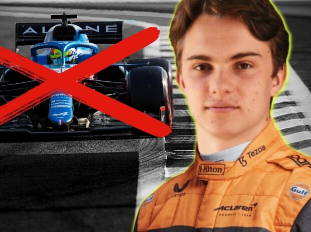 Oscar Piastri im McLaren-Overall (Fotomontage)