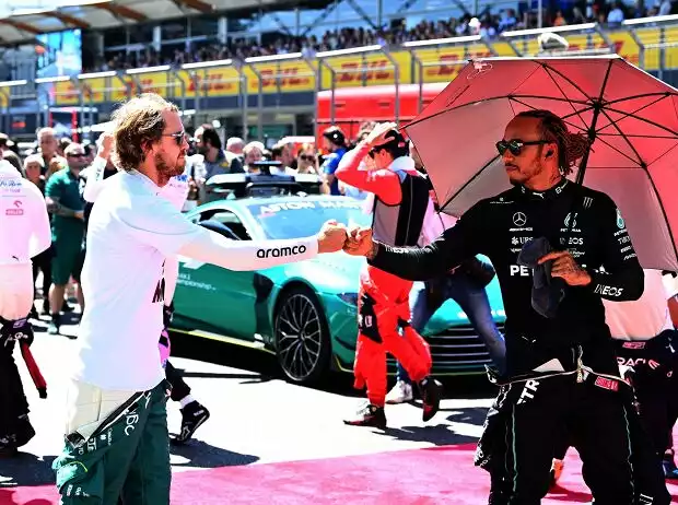Titel-Bild zur News: Sebastian Vettel, Lewis Hamilton