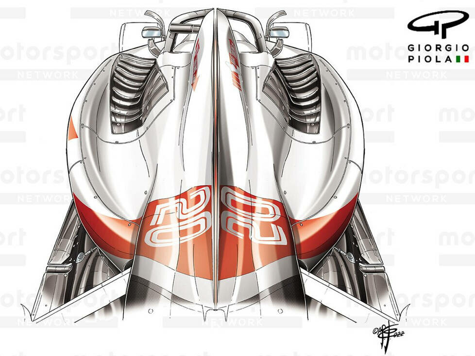 Die überarbeiteten Seitkästen des Haas VF-22