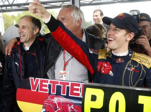 Titel-Bild zur News: Franz Tost, Dietrich Mateschitz, Sebastian Vettel