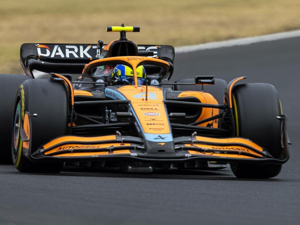Lando Norris im McLaren MCL36 beim Formel-1-Rennen in Ungarn 2022