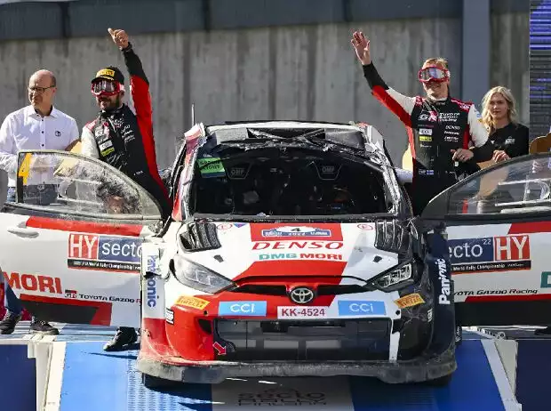 Der verunfallte Toyota GR Yaris Rally1 von Esapekka Lappi bei der Rallye Finnland 2022 Titel-Bild zur News: Der verunfallte Toyota GR Yaris Rally1 von Esapekka Lappi bei der Rallye Finnland 2022